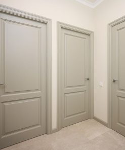 Alternative view of درب اتاق خواب تمام چوب کلاسیک دو قاب با رنگ پوششی کد 006